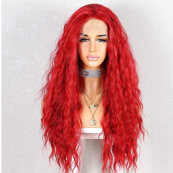?KILA J 24” RED LOOSE WAVE LACE FRONT WIG? *NEW* main image 2